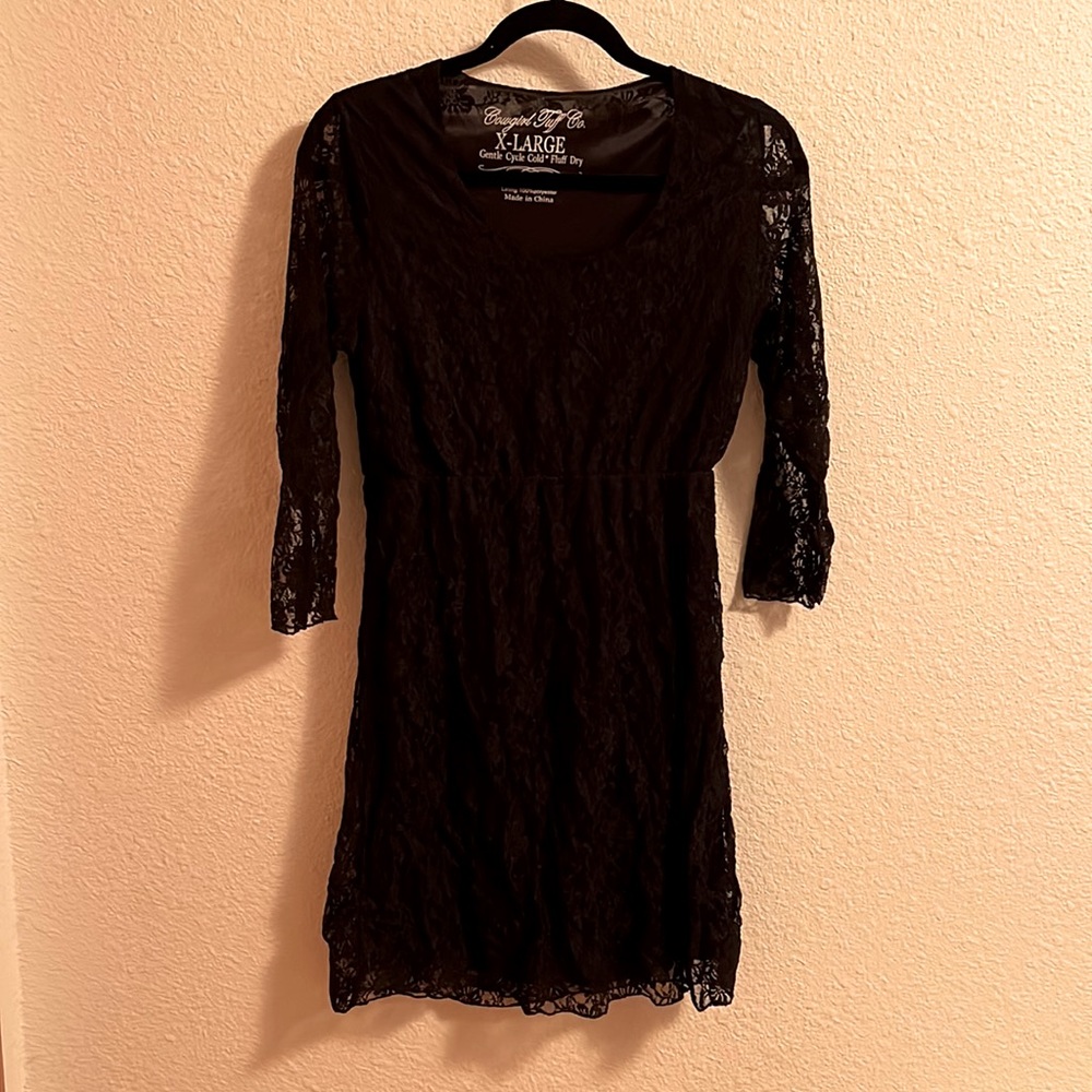 Lace Dress-black